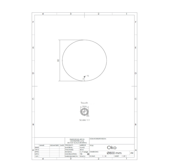 Gliss Design Ronde Spiegel Oko 80 cm met dimbaar LED-verlichting en verwarming