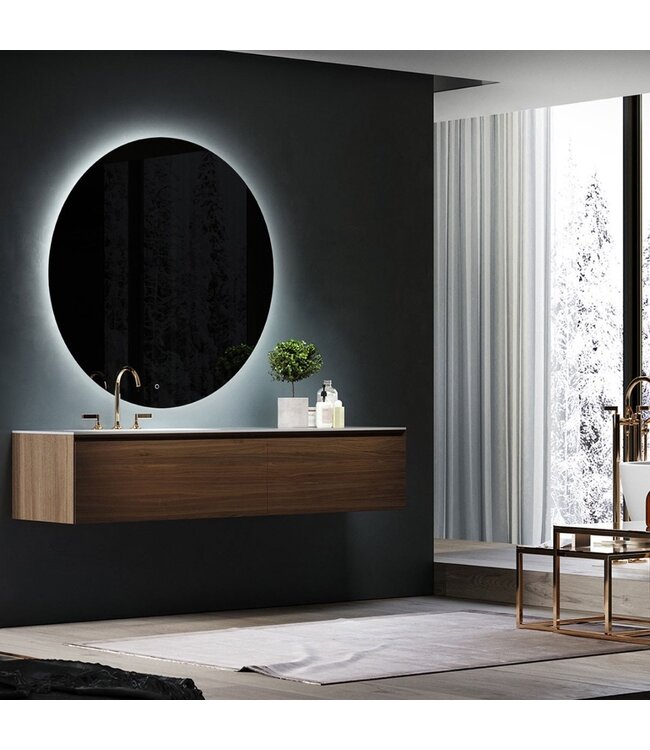 Gliss Design Ronde Spiegel Oko 90 cm met dimbaar LED-verlichting en verwarming