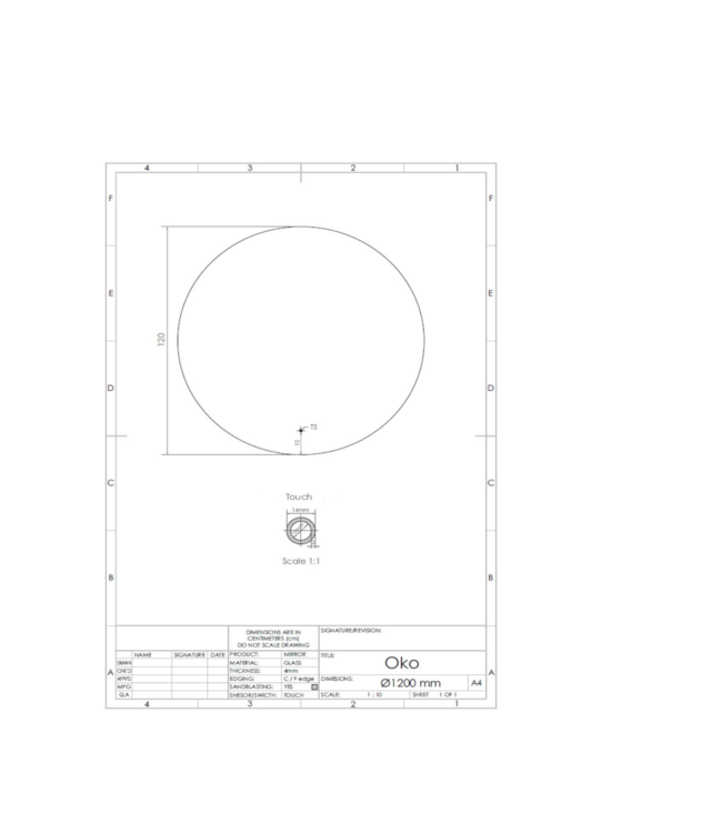Gliss Design Ronde Spiegel Oko 120 cm met dimbaar LED-verlichting en verwarming