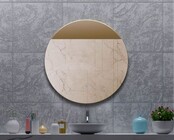 Gliss Design Ronde Spiegel Oko koper 40 cm met dimbaar LED-verlichting en verwarming