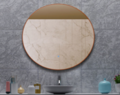 Gliss Design Ronde Spiegel Oko koper 60 cm met dimbaar LED-verlichting en verwarming Gliss Design Ronde Spiegel Oko koper 60 cm met dimbaar LED-verlichting en verwarming