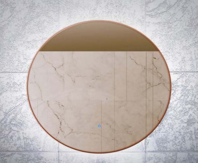 Gliss Design Ronde Spiegel Oko koper 60 cm met dimbaar LED-verlichting en verwarming Gliss Design Ronde Spiegel Oko koper 60 cm met dimbaar LED-verlichting en verwarming