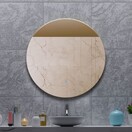 Gliss Design Ronde Spiegel Oko koper 80 cm met dimbaar LED-verlichting en verwarming
