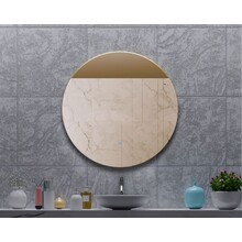 Gliss Design Ronde Spiegel Oko koper 100 cm met dimbaar LED-verlichting en verwarming