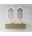 Gliss Design Aura Ovale Spiegel Koper 50x100 cm met dimbaar LED-verlichting en verwarming