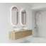 GLISS DESIGN Gliss Design Aura Ovale Spiegel Koper 40x100 cm met dimbaar LED-verlichting en verwarming