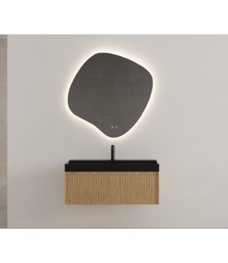 GLISS DESIGN Gliss Design Organsiche Spiegel Clio 80x80 cm met dimbaar LED-verlichting en verwarming