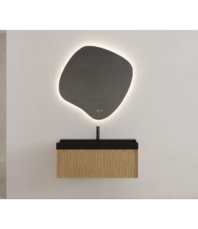 Gliss Design Organsiche Spiegel Clio 100x100 cm met dimbaar LED-verlichting en verwarming