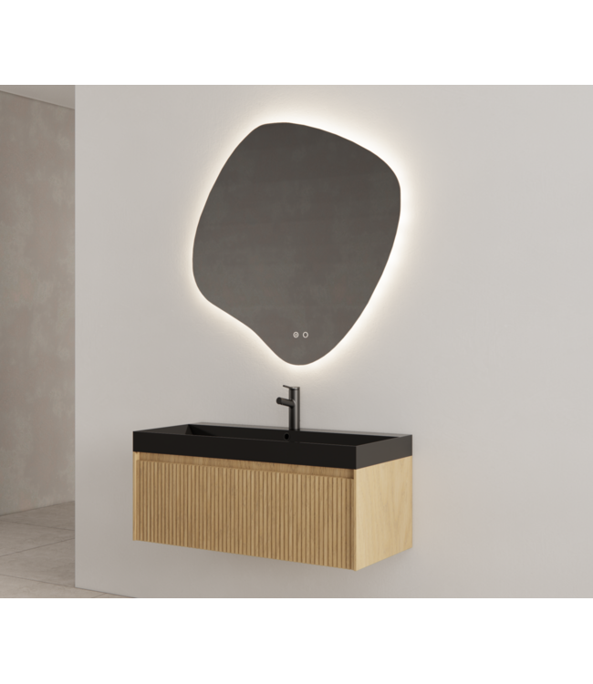 Gliss Design Organsiche Spiegel Clio 120x120 cm met dimbaar LED-verlichting en verwarming