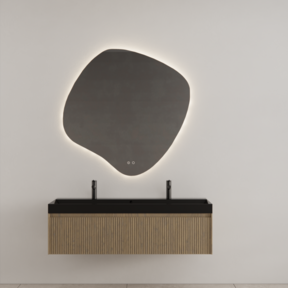 Gliss Design Organsiche Spiegel Clio 120x120 cm met dimbaar LED-verlichting en verwarming