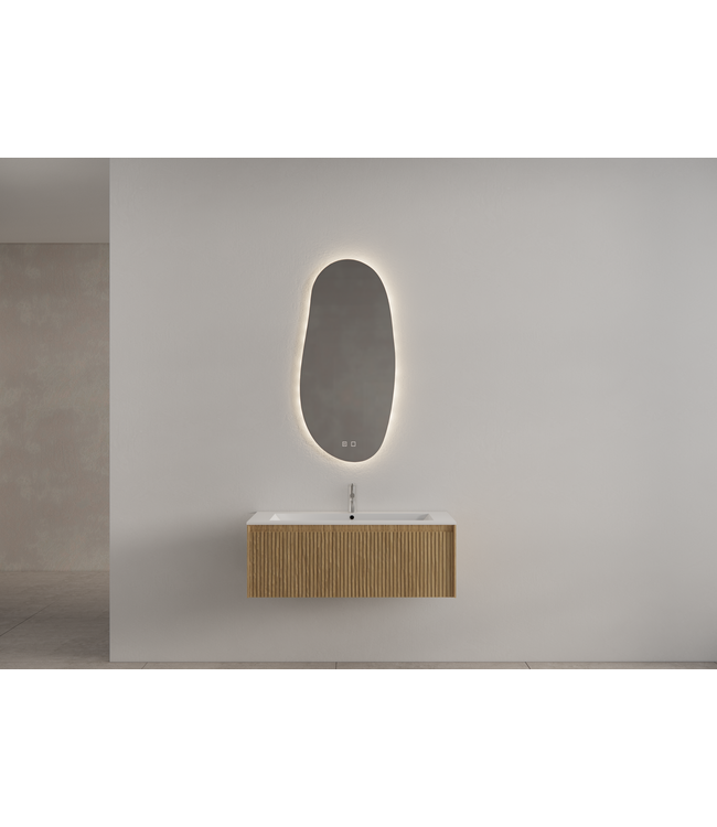 Gliss Design Organsiche Spiegel Maya 50x100 cm met dimbaar LED-verlichting en verwarming