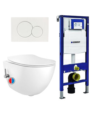 GEBERIT Toiletset Geberit UP320 Wit Met Bidet Warm - Koud Geintegreerde bidetkraan