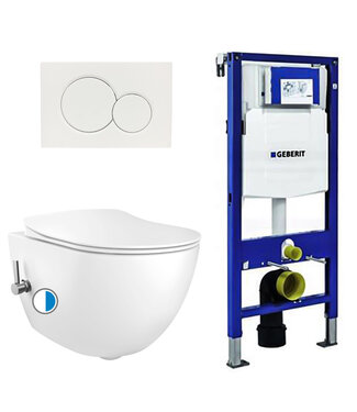 GEBERIT Toiletset Geberit UP320 Wit Met Bidet Koud Geintegreerde bidetkraan