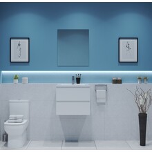 Gliss Project Badkamermeubel 60 cm Glans Wit met wastafel Glans Wit