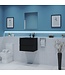 Gliss Project Badkamermeubel 60 cm Mat Zwart met wastafel Glans Wit