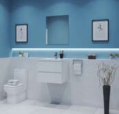 Gliss Project Badkamermeubel 60 cm Mat Wit met wastafel Glans Wit Gliss Project Badkamermeubel 60 cm Mat Wit met wastafel Glans Wit