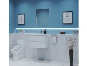 Gliss Project Badkamermeubel 60 cm Mat Wit met wastafel Mat Wit