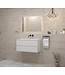 Gliss Project Badkamermeubel 80 cm Mat Wit met wastafel Glans Wit