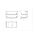 Gliss Project Badkamermeubel 80 cm Mat Zwart met wastafel Mat Wit