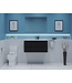 GLISS DESIGN Gliss Project Badkamermeubel 80 cm Mat Zwart met wastafel Mat Wit