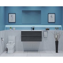 Gliss Project Badkamermeubel 80 cm Frey Oak met wastafel Mat Wit