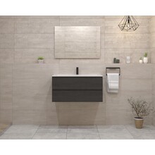 Gliss Project Badkamermeubel 80 cm Frey Oak met wastafel Glans Wit