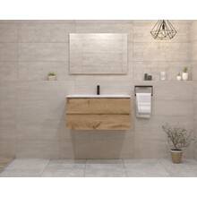 Gliss Project Badkamermeubel 80 cm Dakota Oak met wastafel Mat Wit