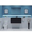 GLISS DESIGN Gliss Project Badkamermeubel 100 cm Glans Antraciet met wastafel Mat Wit