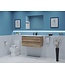 GLISS DESIGN Gliss Project Badkamermeubel 100 cm Canyon Oak met wastafel Mat Wit