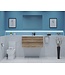 GLISS DESIGN Gliss Project Badkamermeubel 100 cm Canyon Oak met wastafel Mat Wit