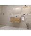 GLISS DESIGN Gliss Project Badkamermeubel 100 cm Dakota Oak met wastafel Mat Wit