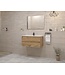 Gliss Project Badkamermeubel 100 cm Dakota Oak met wastafel Glans Wit