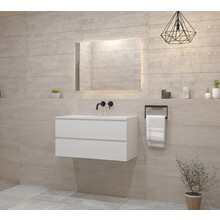 Gliss Project Badkamermeubel 100 cm Glans Wit met wastafel Glans Wit