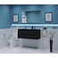 GLISS DESIGN Gliss Project Badkamermeubel 120 cm Mat Zwart met wastafel Mat Zwart