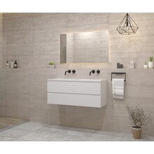 Gliss Project Badkamermeubel 120 cm Mat Wit met wastafel Mat Wit