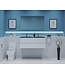 Gliss Project Badkamermeubel 120 cm Mat Wit met wastafel Glans Wit