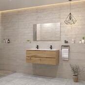 Gliss Project Badkamermeubel 120 cm Dakota Oak met wastafel Mat Wit