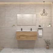 Gliss Project Badkamermeubel 120 cm Dakota Oak met wastafel Mat Wit