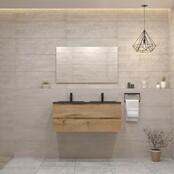 Gliss Project Badkamermeubel 120 cm Dakota Oak met wastafel Glans Wit