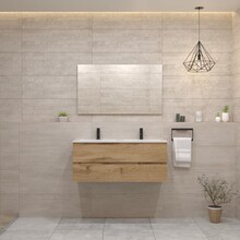 Gliss Project Badkamermeubel 120 cm Dakota Oak met wastafel Glans Wit