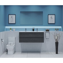 Gliss Project Badkamermeubel 120 cm Frey Oak met wastafel Glans Wit