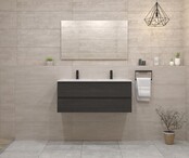 Gliss Project Badkamermeubel 120 cm Frey Oak met wastafel Mat Wit