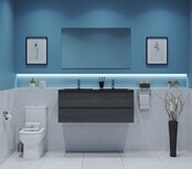 Gliss Project Badkamermeubel 120 cm Frey Oak met wastafel Mat Wit