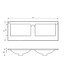 Gliss Project Badkamermeubel 120 cm Glans Antraciet met wastafel Glans Wit