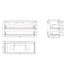 Gliss Project Badkamermeubel 120 cm Glans Antraciet met wastafel Mat Wit