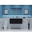 Gliss Project Badkamermeubel 120 cm Glans Antraciet met wastafel Mat Wit