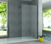 Douchewand Eco Nano Gunmetal 140 x 200 cm 8mm Veiligheidsglas met Nano-Coating