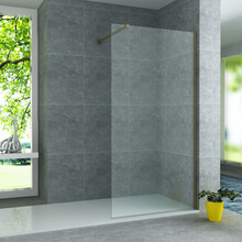 Douchewand Eco Nano Geborsteld Goud 140 x 200 cm 8mm Veiligheidsglas met Nano-Coating