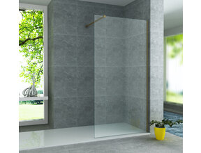 Douchewand Eco Nano Geborsteld Goud 100 x 200 cm 8mm Veiligheidsglas met Nano-Coating