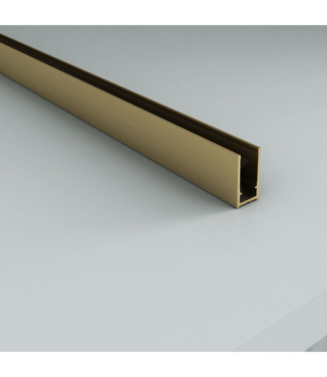 Douchewand Eco Nano Geborsteld Goud 100 x 200 cm 8mm Veiligheidsglas met Nano-Coating